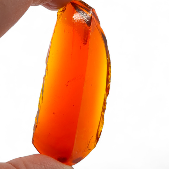 Ruby Amberina Art Glass Cullet Glowing Uranium Slag Glass #4GS75 - Picture 6 of 7